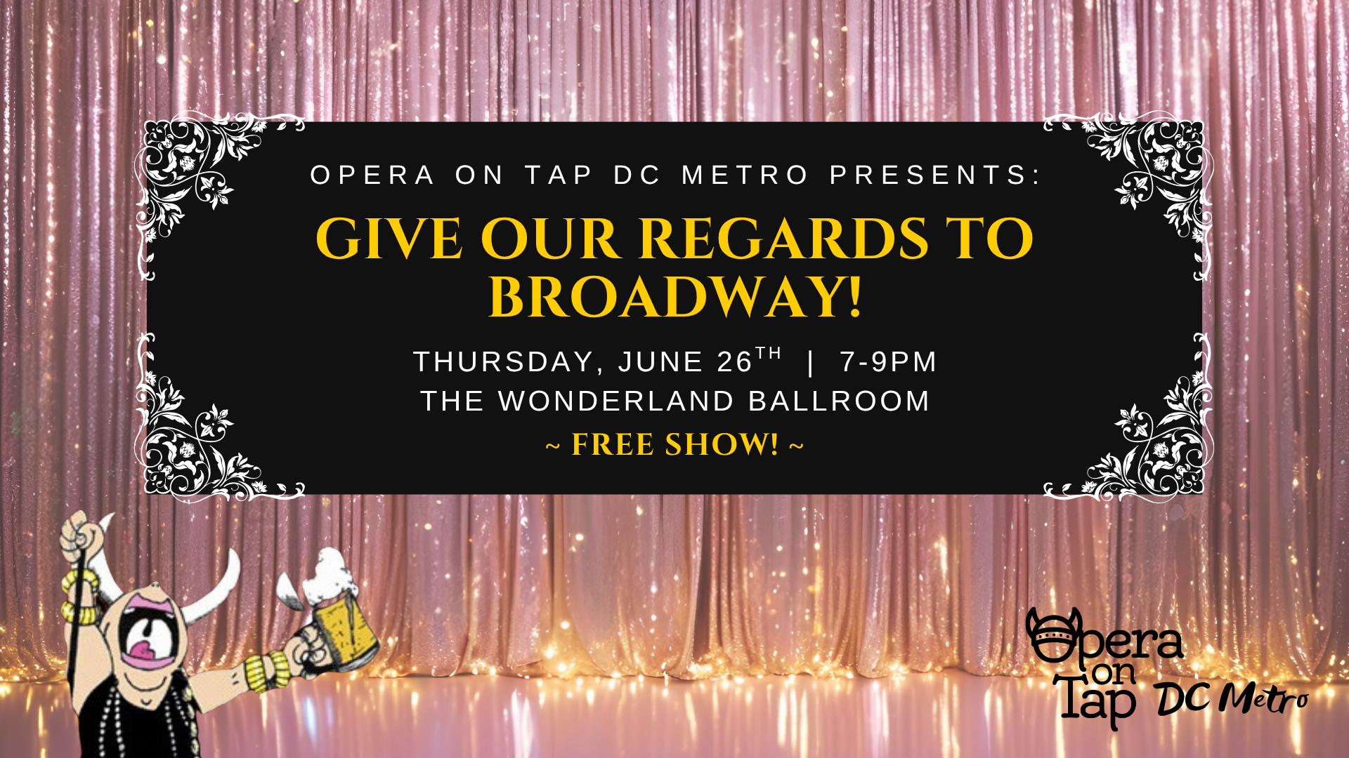 Opera on Tap DC Metro presents: Give Our Regards to Broadway!