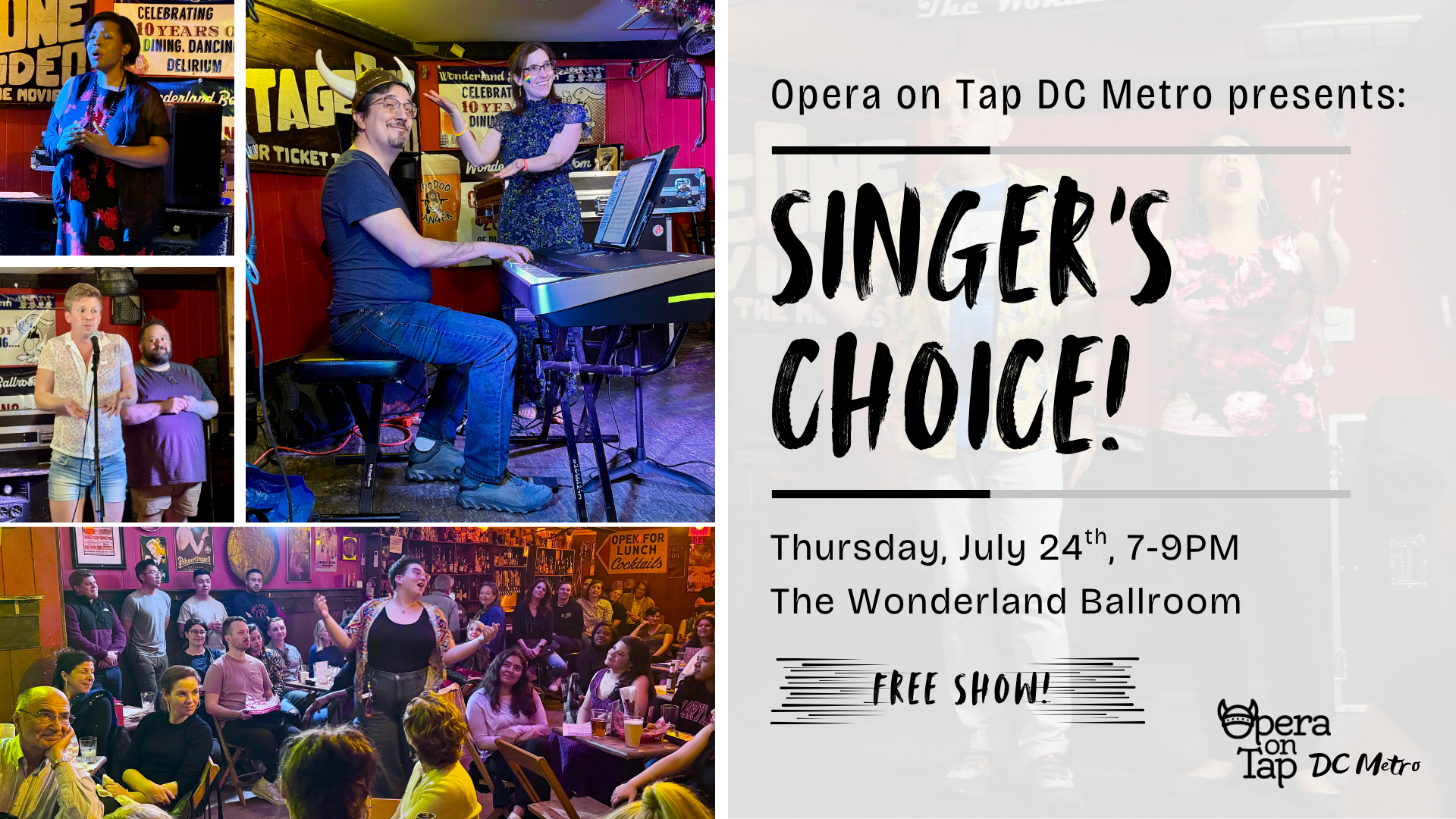 Opera on Tap DC Metro presents: Singer's Choice!
