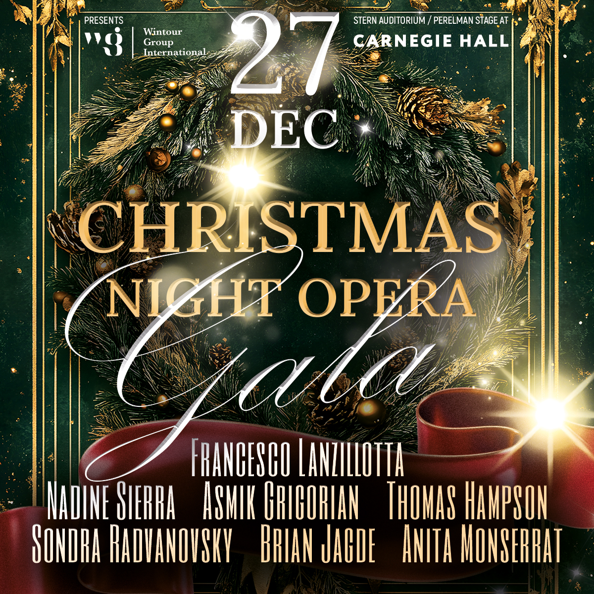 Christmas Night Opera Gala - Famed Opera Singers Come to Carnegie Hall for Holiday