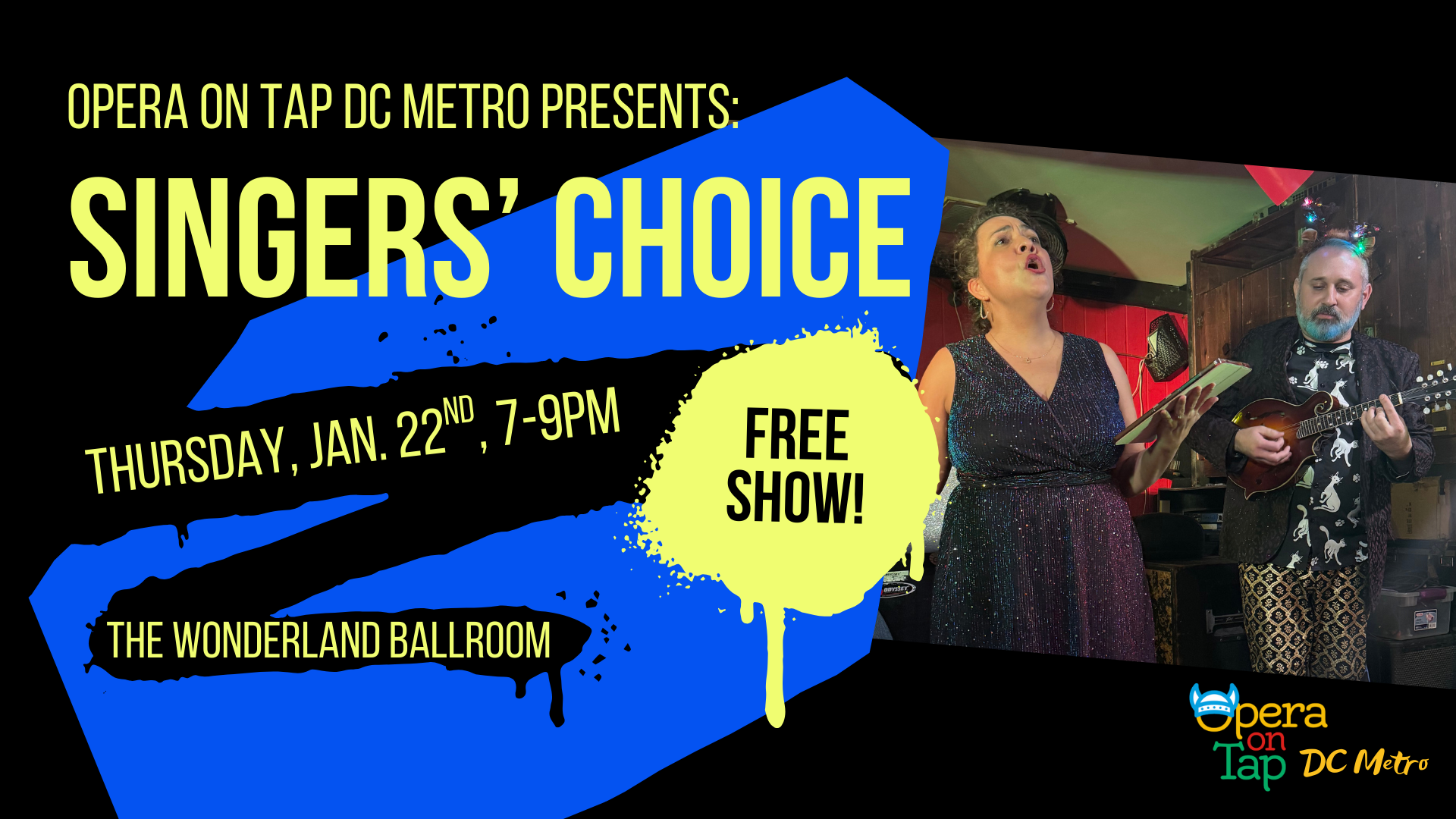 Opera on Tap DC Metro presents Singers' Choice
